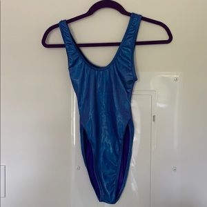 Blue rave bodysuit